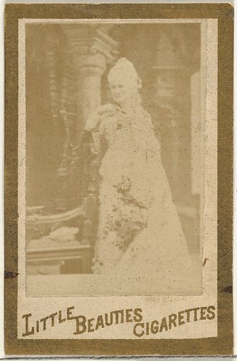 From the Actresses and Celebrities series (N60, Type 1) promoting Little Beauties Cigarettes for Allen & Ginter brand tobacco products
