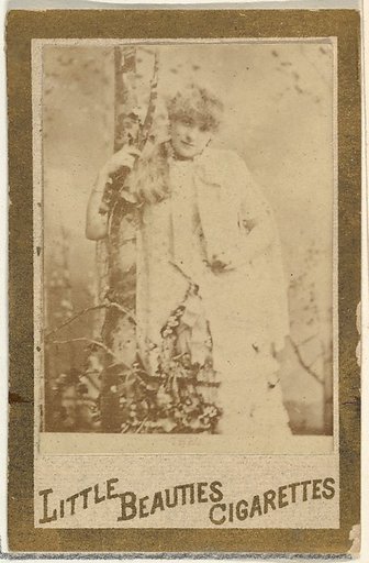 From the Actresses and Celebrities series (N60, Type 1) promoting Little Beauties Cigarettes for Allen & Ginter brand tobacco products