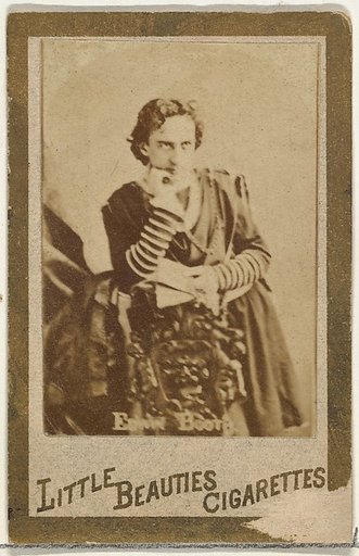 Edwin Booth, from the Actresses and Celebrities series (N60, Type 1) promoting Little Beauties Cigarettes for Allen & Ginter brand tobacco products