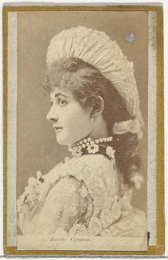 Estelle Clayton, from the Actresses and Celebrities series (N60, Type 2) promoting Little Beauties Cigarettes for Allen & Ginter brand tobacco products