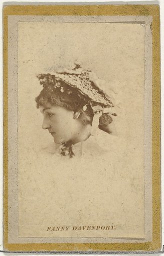 Fanny Davenport, from the Actresses and Celebrities series (N60, Type 2) promoting Little Beauties Cigarettes for Allen & Ginter brand tobacco products