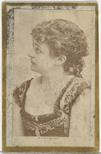 Maud, from the Actresses and Celebrities series (N60, Type 2) promoting Little Beauties Cigarettes for Allen & Ginter brand tobacco products