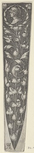 Dagger Sheath with Profile of a Soldier Supported by Tendrils