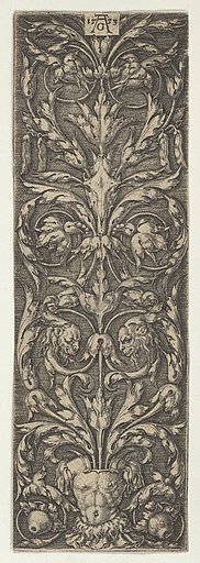 Vertical Panel with Inhabited Candelabrum Rising from a Cuirass