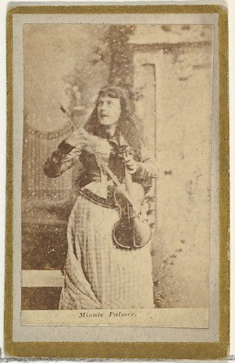 Minnie Palmer, from the Actresses and Celebrities series (N60, Type 2) promoting Little Beauties Cigarettes for Allen & Ginter brand tobacco products