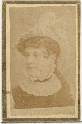 Minnie Palmer, from the Actresses and Celebrities series (N60, Type 2) promoting Little Beauties Cigarettes for Allen & Ginter brand tobacco products