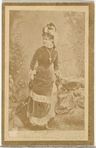 Minnie Palmer, from the Actresses and Celebrities series (N60, Type 2) promoting Little Beauties Cigarettes for Allen & Ginter brand tobacco products