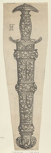 Dagger Sheath Decorated with Tendrils and Two Profiles