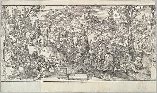 Turkish Soldiers at Rest from the frieze Ces Moeurs et fachons de faire de Turcz (Customs and Fashions of the Turks)