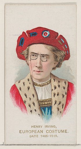 Henry Irving in European Costume from 1485-1510, from the set Actors and Actresses, First Series (N70) for Duke brand cigarettes