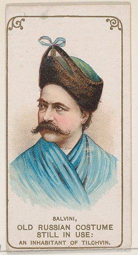 Salvini in Old Russian Costume as an Inhabitant of Tilchvin, from the set Actors and Actresses, First Series (N70) for Duke brand cigarettes