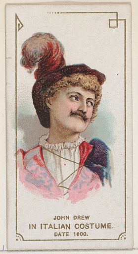 John Drew in Italian Costume of 1600, from the set Actors and Actresses, Second Series (N71) for Duke brand cigarettes