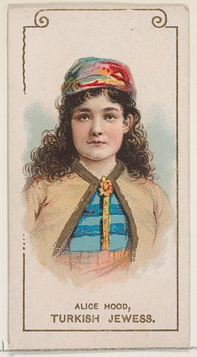 Alice Hood as Turkish Jewess, from the set Actors and Actresses, Second Series (N71) for Duke brand cigarettes
