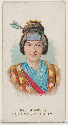 Helen Standish Dressed as Japanese Lady, from the set Actors and Actresses, Second Series (N71) for Duke brand cigarettes