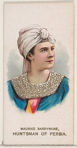 Maurice Barrymore as a Huntsman of Persia, from the set Actors and Actresses, Second Series (N71) for Duke brand cigarettes