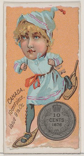 Canada, 10 Cent Piece, from the series Coins of All Nations (N72, variation 2) for Duke brand cigarettes