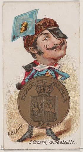 Poland, 3 Grosze, from the series Coins of All Nations (N72, variation 1) for Duke brand cigarettes