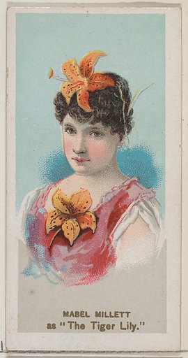 Mabel Millett as "The Tiger Lily," from the series Fancy Dress Ball Costumes (N73) for Duke brand cigarettes