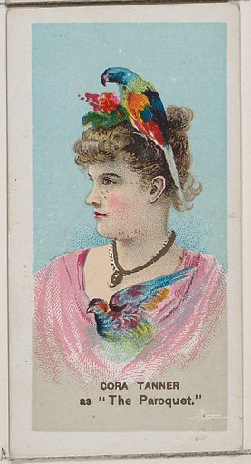 Cora Tanner as "The Paroquet," from the series Fancy Dress Ball Costumes (N73) for Duke brand cigarettes