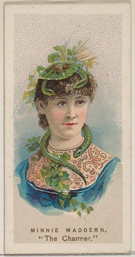 Minnie Maddern as "The Charmer," from the series Fancy Dress Ball Costumes (N73) for Duke brand cigarettes