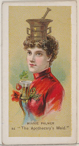 Minnie Palmer as "The Apothecary's Maid," from the series Fancy Dress Ball Costumes (N73) for Duke brand cigarettes