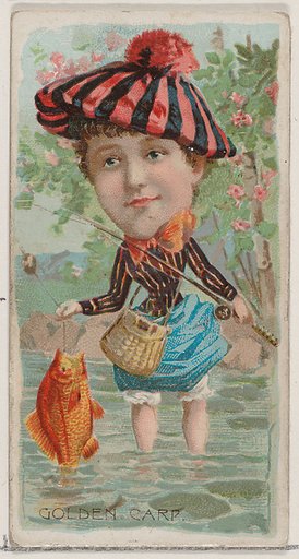 Golden Carp, from the series Fishers and Fish (N74) for Duke brand cigarettes