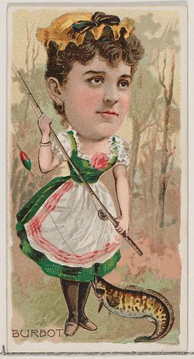 Burbot, from the series Fishers and Fish (N74) for Duke brand cigarettes