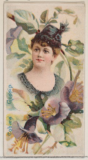 Cobaea: Gossip, from the series Floral Beauties and Language of Flowers (N75) for Duke brand cigarettes