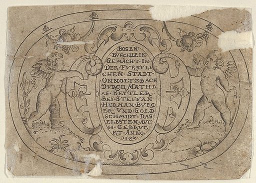 Title Plate, from "Das Bossenbüchlein"