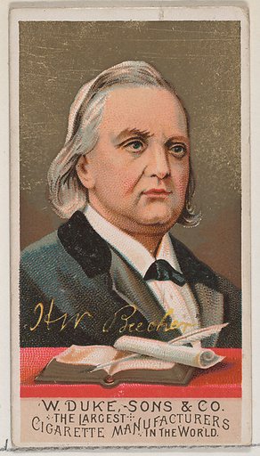 H.W. Beecher, from the series Great Americans (N76) for Duke brand cigarettes