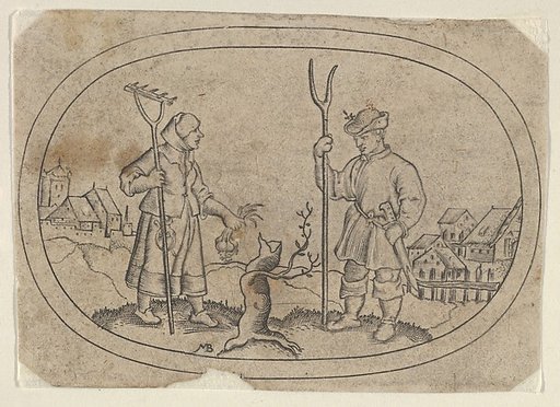 A Farmer and a Villager, from "Das Bossenbüchlein"