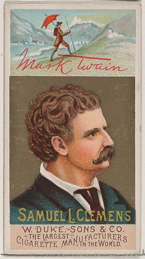 Mark Twain - Samuel L. Clemens, from the series Great Americans (N76) for Duke brand cigarettes