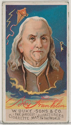Benjamin Franklin, from the series Great Americans (N76) for Duke brand cigarettes