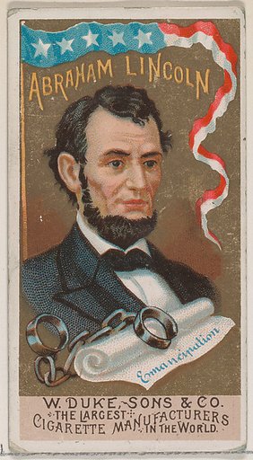 Abraham Lincoln, from the series Great Americans (N76) for Duke brand cigarettes