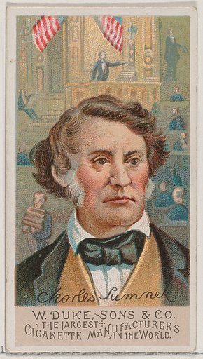 Charles Sumner, from the series Great Americans (N76) for Duke brand cigarettes