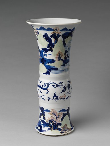 Vase with landscape scenes