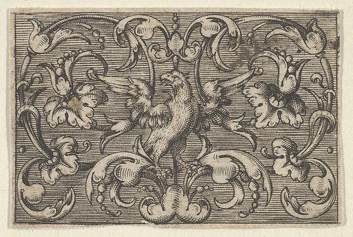 Horizontal Panel with a Bird, from "Varii Generis Opera Aurifabris Necessaria"