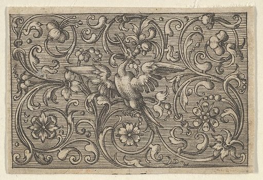 Horizontal Panel with a Bird, from "Varii Generis Opera Aurifabris Necessaria"