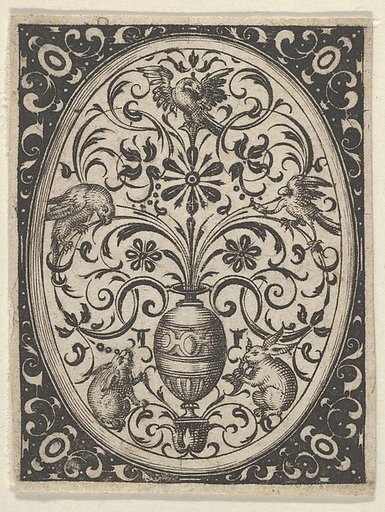Oval Design in Blackwork, from "Varii Generis Opera Aurifabris Necessaria"
