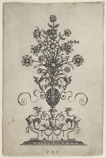 Vertical Panel with Design for a Pendant, from Ars His Myronis Nobilis Effingitus Pagellulis
