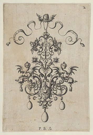 Reverse Copy of Design for a Pendant, from Ars His Myronis Nobilis Effingitus Pagellulis
