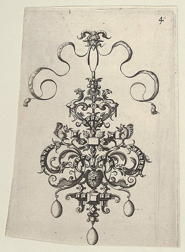 Reverse Copy of Design for a Pendant, from Ars His Myronis Nobilis Effingitus Pagellulis