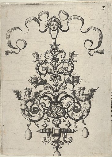 Reverse Copy of Design for a Pendant, from Ars His Myronis Nobilis Effingitus Pagellulis