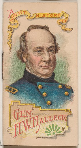 A Short History of General Henry W. Halleck, from the Histories of Generals series of booklets (N78) for Duke brand cigarettes