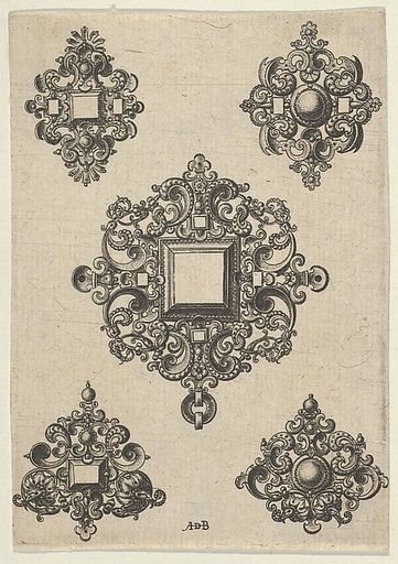 Vertical Panel with Designs for Five Mirrors