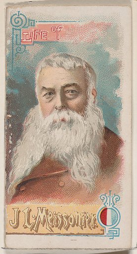 Life of Jean Louis Meissonier, from the Histories of Poor Boys and Famous People series of booklets (N79) for Duke brand cigarettes