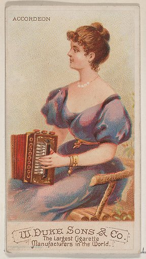 Accordion, from the Musical Instruments series (N82) for Duke brand cigarettes