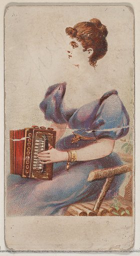 Accordion, from the Musical Instruments series (N82) for Duke brand cigarettes
