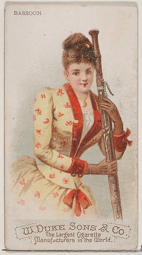 Bassoon, from the Musical Instruments series (N82) for Duke brand cigarettes