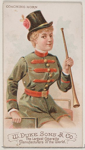 Coaching Horn, from the Musical Instruments series (N82) for Duke brand cigarettes